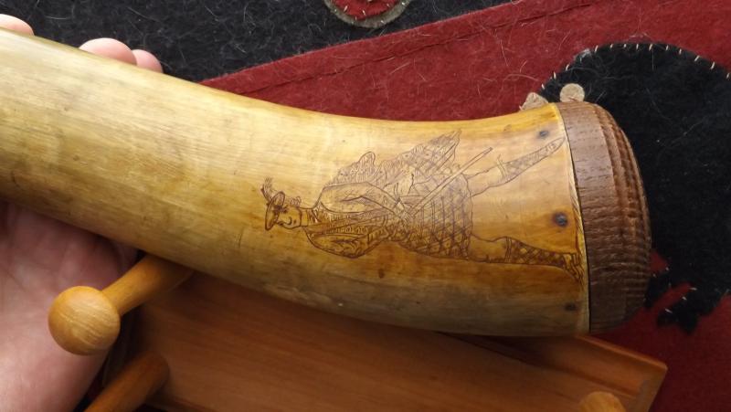 xxSOLDxx F&I WAR POWDERHORN attr. to MASTER CARVER | Revolutionary War Arms